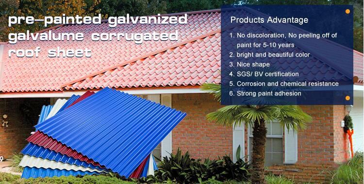 Prepainted Galvalume Steel Corrugated Roofing Sheet Prepainted Galvalume Steel Corrugated Roofing Sheet