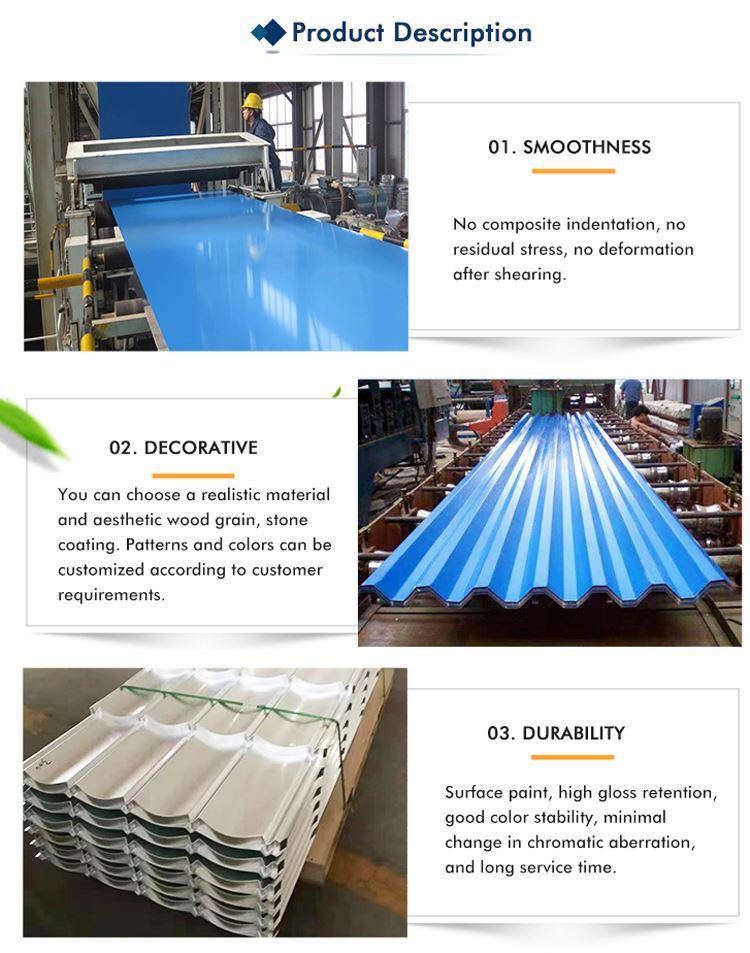 Aluzinc Color Coated Corrugated Metal Roof Sheet
